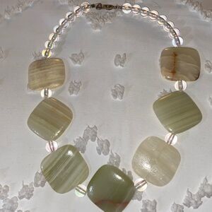 Desert Sage Agate & Moonstone Bead Necklace